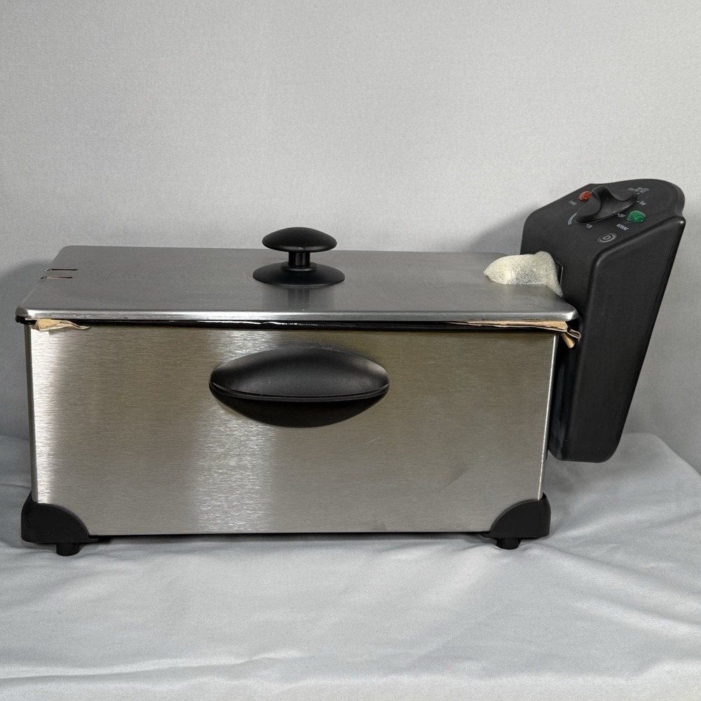 Durabrand Stainless Steel Deep Fryer 2.5 Liter Basket Reservoir NIB Never used‎